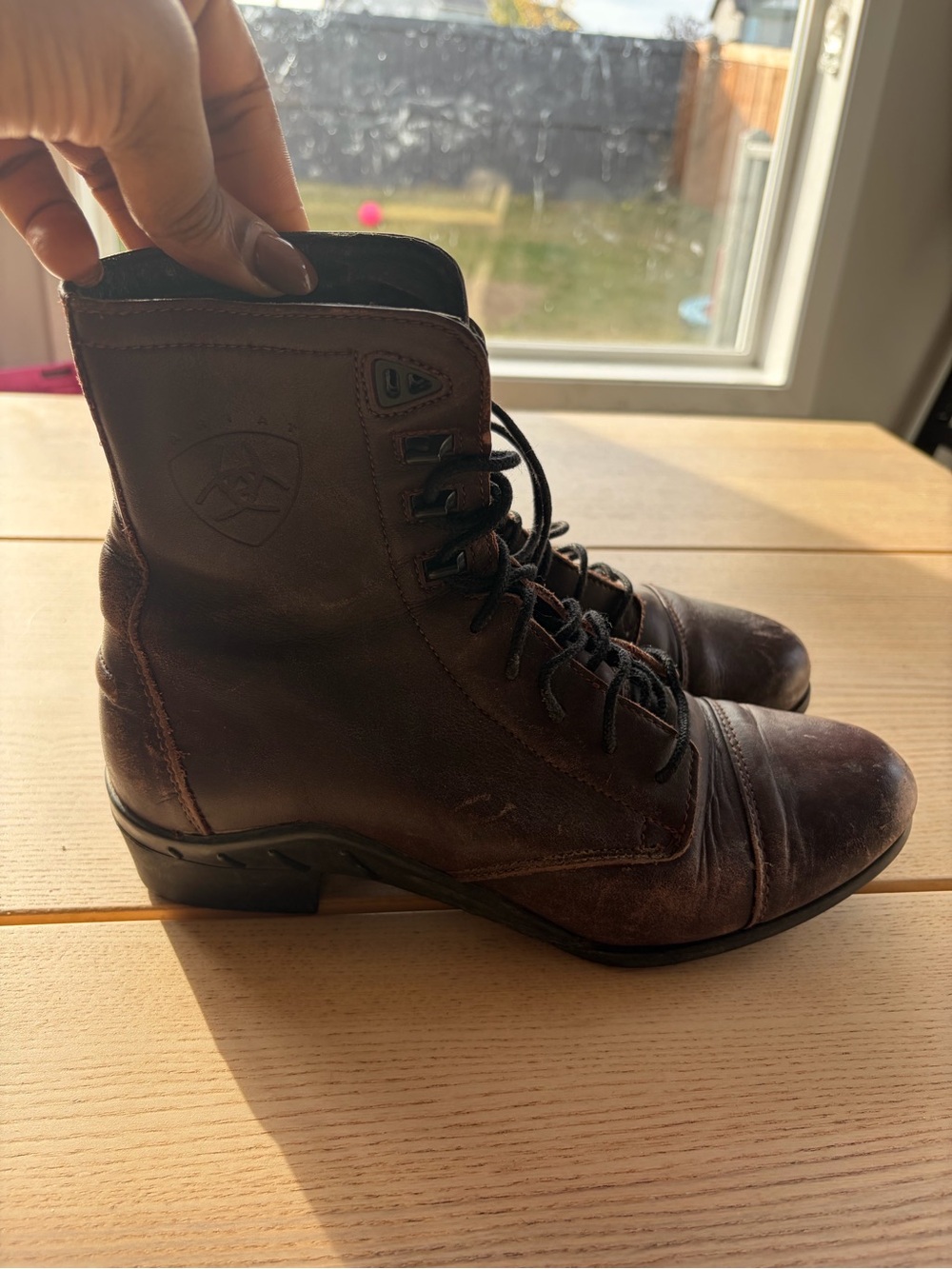 Ariat Dark Brown Leather Chukka Lace-Up Boots